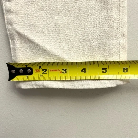 Ag Adriano Goldschmied Women’s White Straight Leg Jeans The Stevie Size 28R - Picture 12 of 12